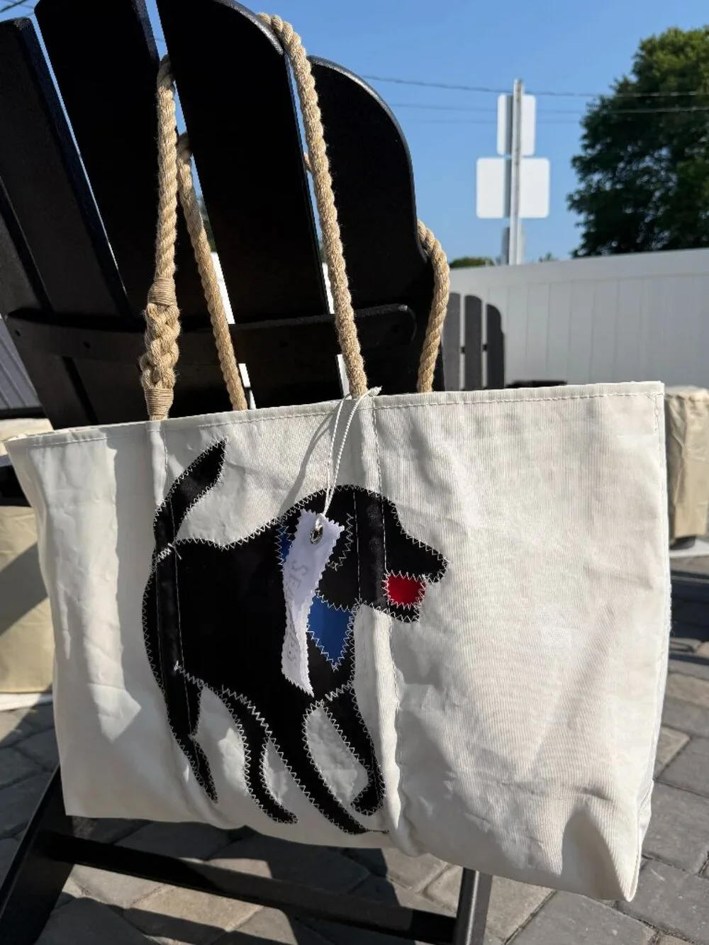 NWT Maine Seabags BLACK LAB Large Handbag Tote- Limited Qty Bestseller!